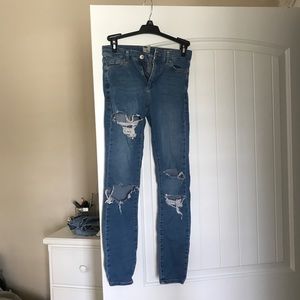 Topshop ripped, skinny jeans